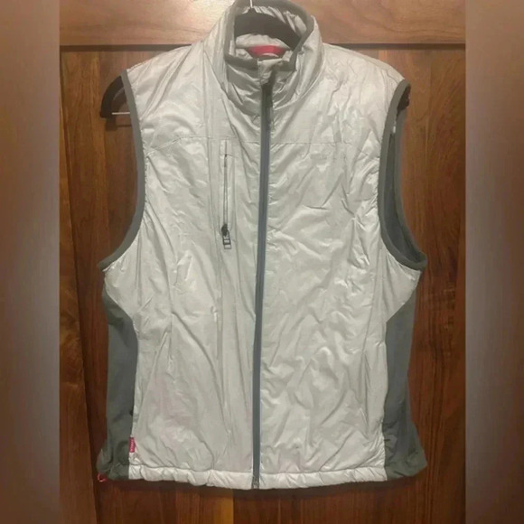 Tesla Women’s Reflective Gray/Silver 2 Tone Full Zip Up Lightweight Vest, Large - Picture 1 of 8